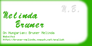 melinda bruner business card